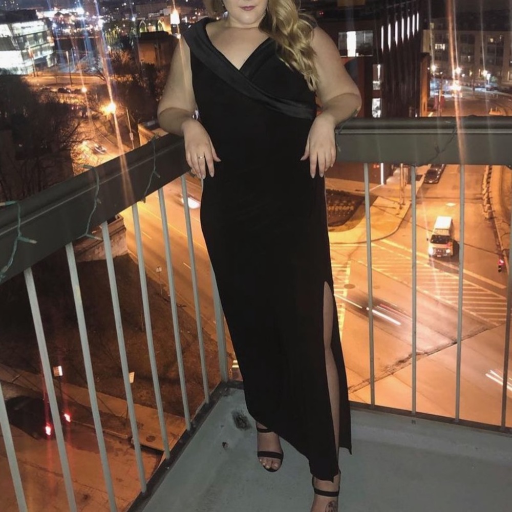 Ralph Lauren full length black dress